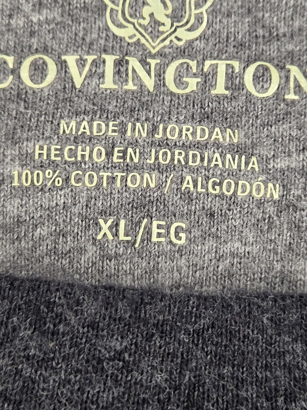 Covington Men's Crewneck Long-Sleeve Shirt - Dark Gray Size XL - Picture 6 of 6